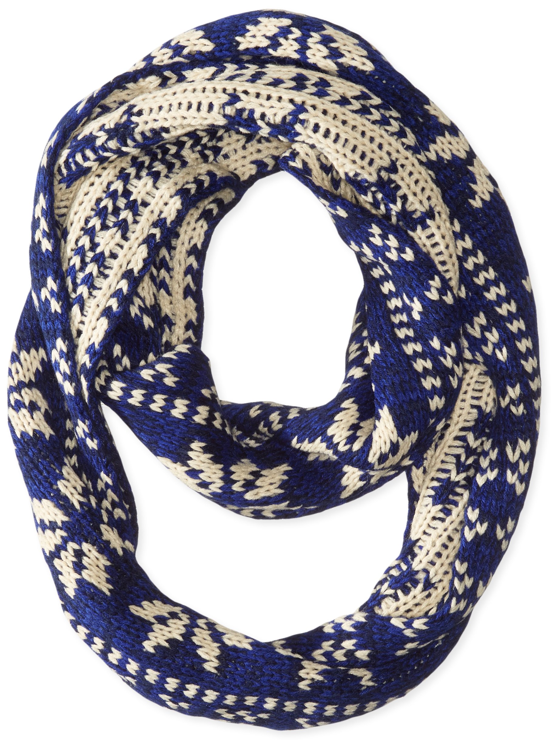 Bearpaw Women's Knit Infinity Scarf with Fairisle Pattern Bearpaw Women's Knit Infinity Scarf with Fairisle Pattern