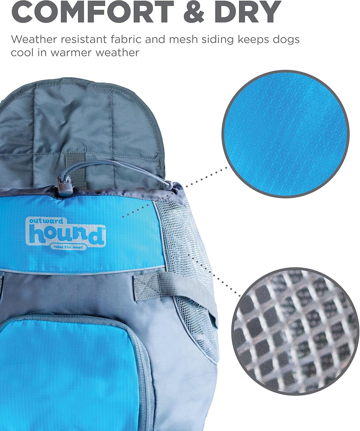 Outward Hound PoochPouch Dog Front Carrier, Medium, Blue : Pet Carrier Backpacks : Pet Supplies