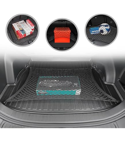 Filet De Coffre De Voiture Pour Toyota C-HR Hybrid (2024+) - Nylon Élastique 70x50cm - Fixation Pour Bagages Et Objets