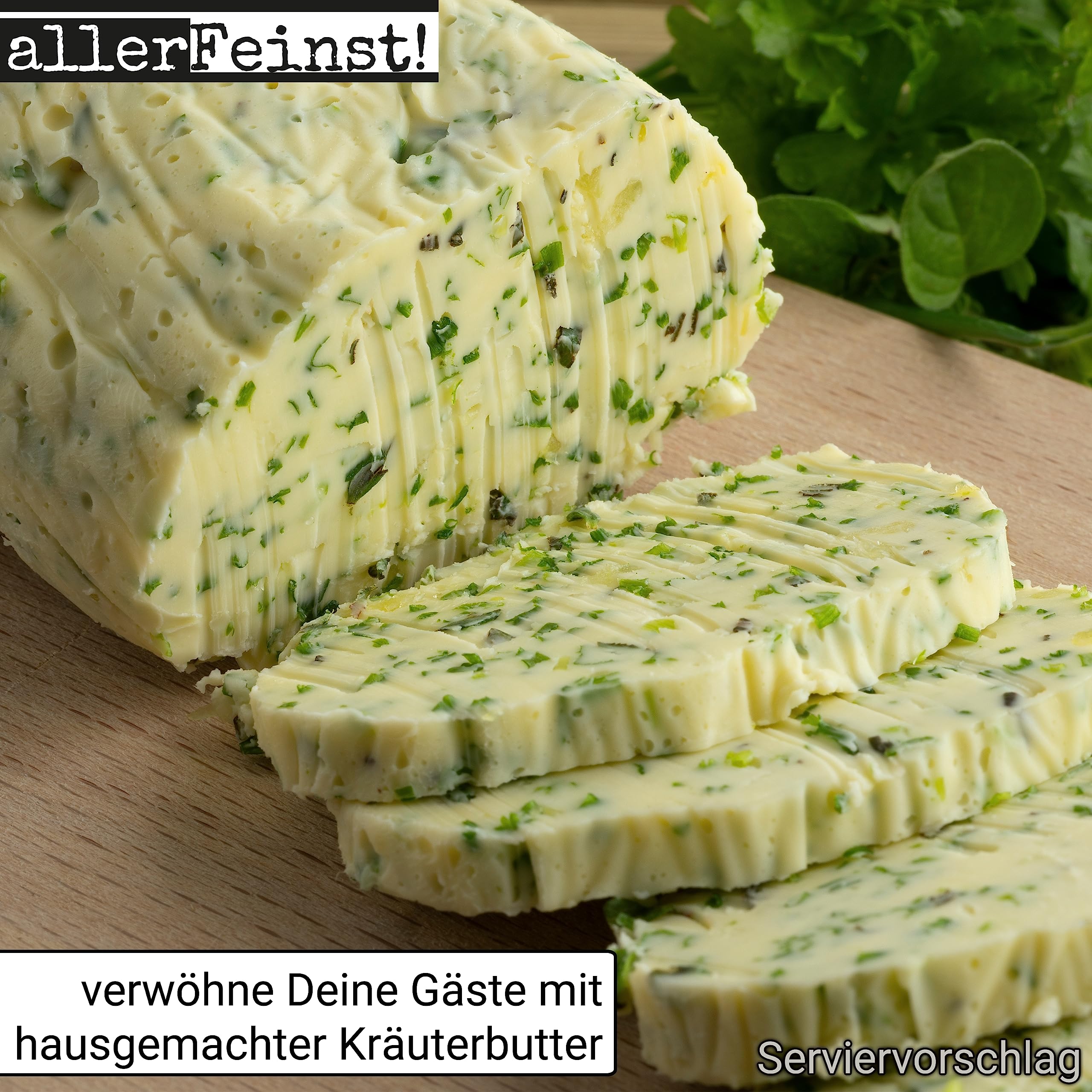 allerFeinst! - Premium Kräuterbutter Gewürz mit Röstzwiebeln - Gewürzzubereitung - für köstliche Kräuter Butter und mehr, 1er Pack (1 x 80g) 8