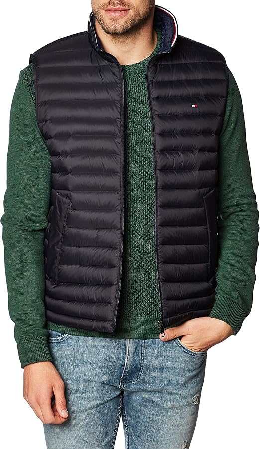 Tommy Hilfiger Men's Core Packable Down Gilet, Black Amazon.co.uk