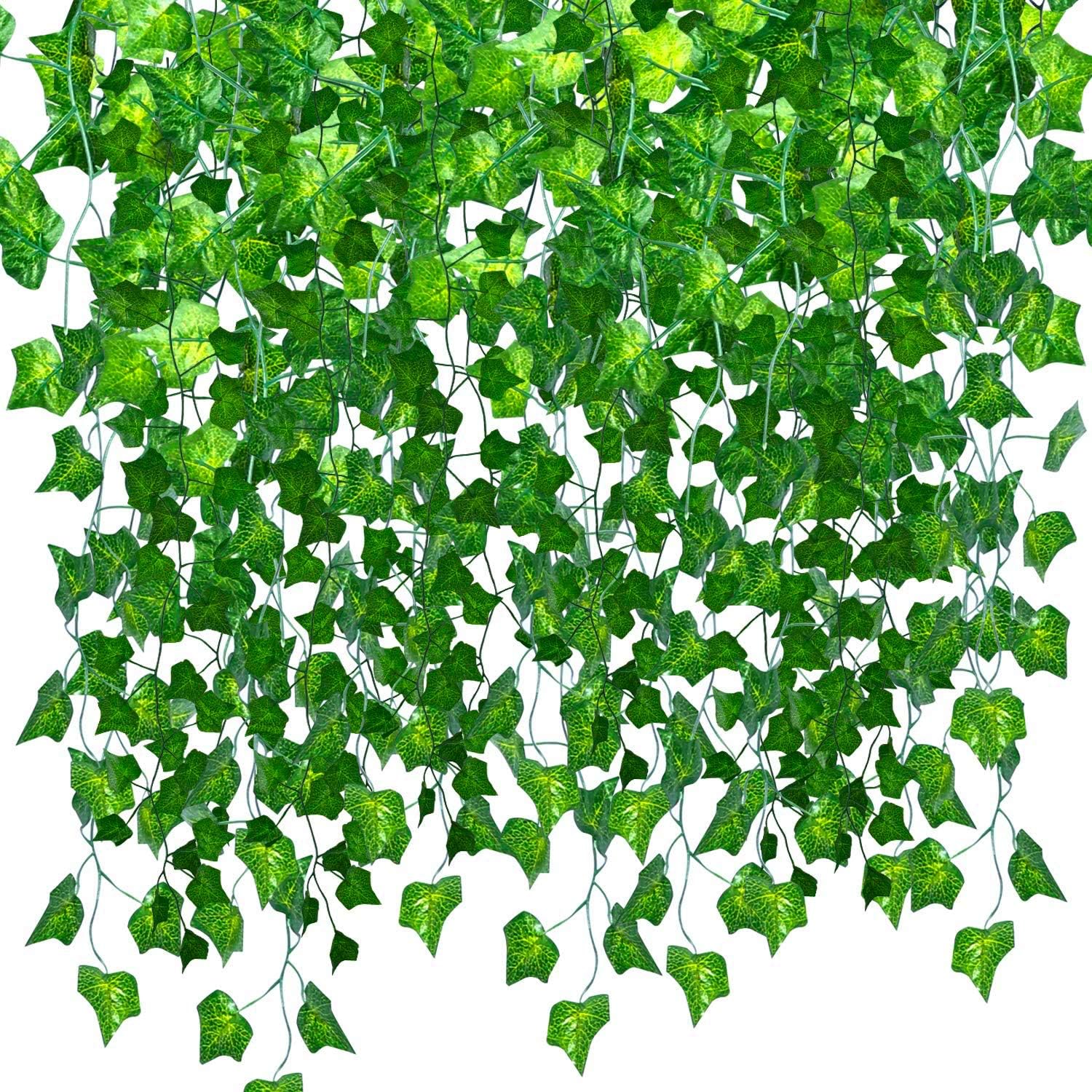 Artificial Ivy Garland, Ohuhu Artificial Vines Leaves, 79Ft/12 Strands
