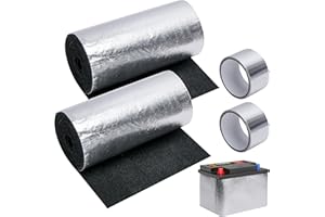 Nkiy Quen 2 Set of 82.6 x 7 Inches Car Battery Insulation Kit,Universal Battery Blanket for Cold Weather Protector,Car Battery Insulation Cover for Vehicle Truck RV Batteries