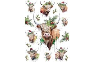 EUROPEAN EXCELLENCY Rice Paper for Decoupage A4, Decoupage Paper Vintage, Vintage Paper (Christmas Highland - 2 Sheets)