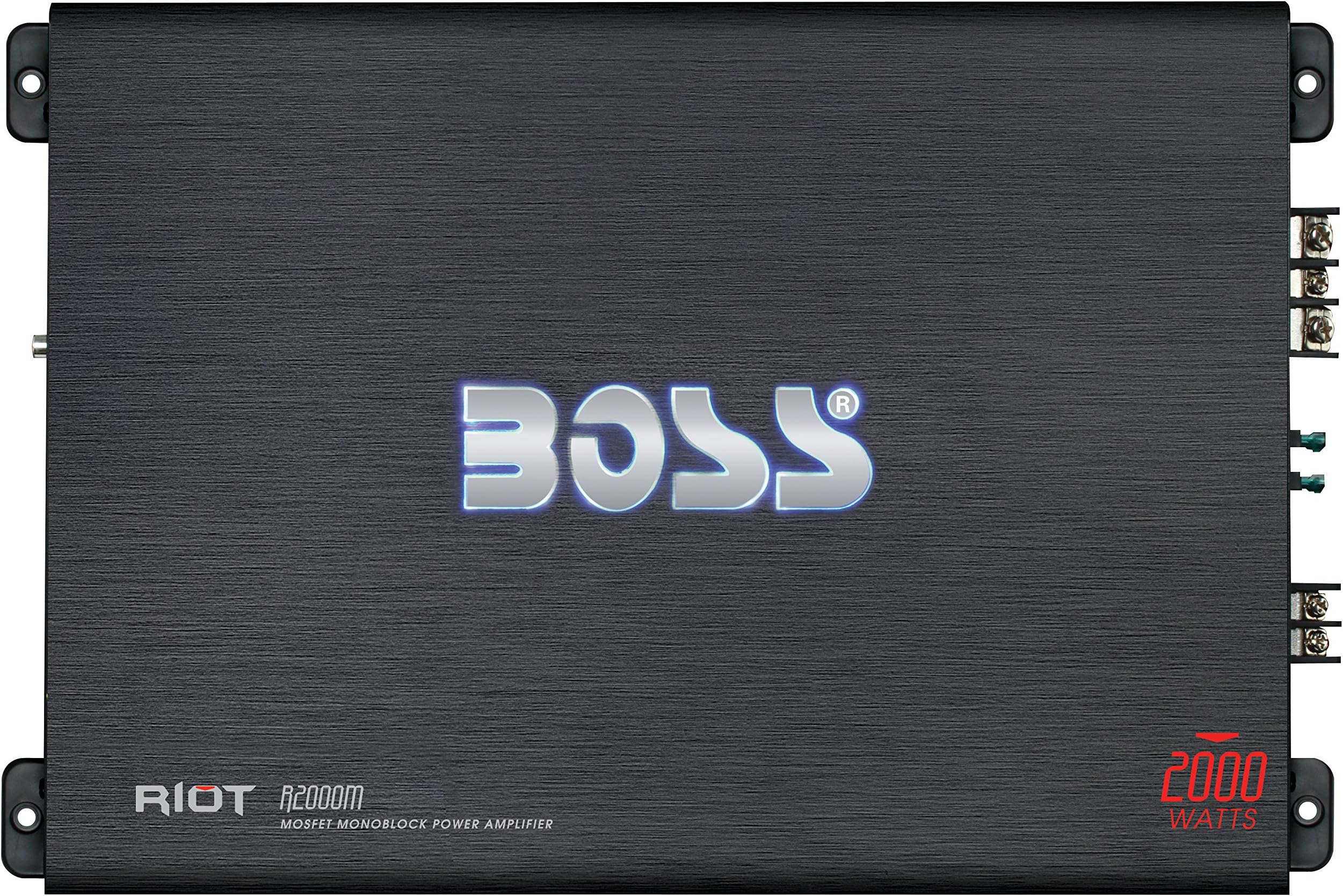 Boss AudioR2000M 2000W Riot Monoblock Remote Subwoofer Level Control Power Amplifier