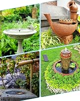 Biling 2.5W Solar Fountain for Bird Bath with 6 Nozzles 4ft Tubing view 6