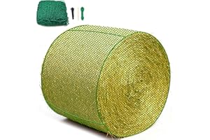Large Round Bale Hay Net 6x6 ft for Horses, Heavy Duty Slow Feed Hay Net with Knotless Design and 1.57" Holes for Livestock G