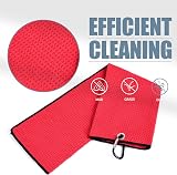 Mile High Life Golf Towel Tri-fold Microfiber with Carabiner Clip view 4