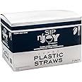 [500-Pack] Plastic Straws - 7.75 Inches Long, Drinking Straws, Standard Size, Bulk Pack (Clear, 500)