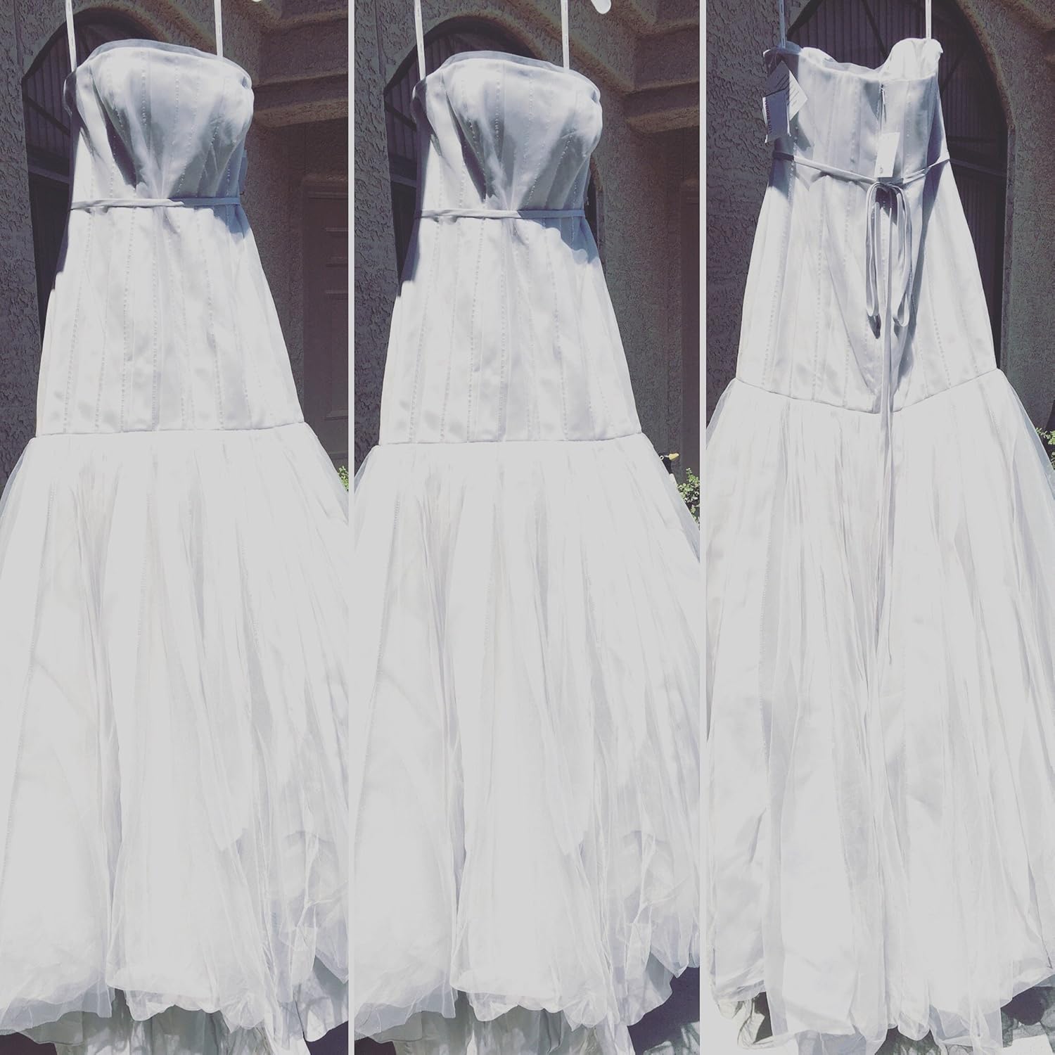 vera wang silver dress