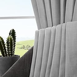 Joydeco Linen Curtains for Living Room,Light
