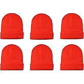 Gelante Unisex Knitted Winter Beanie Hat 6 Pcs