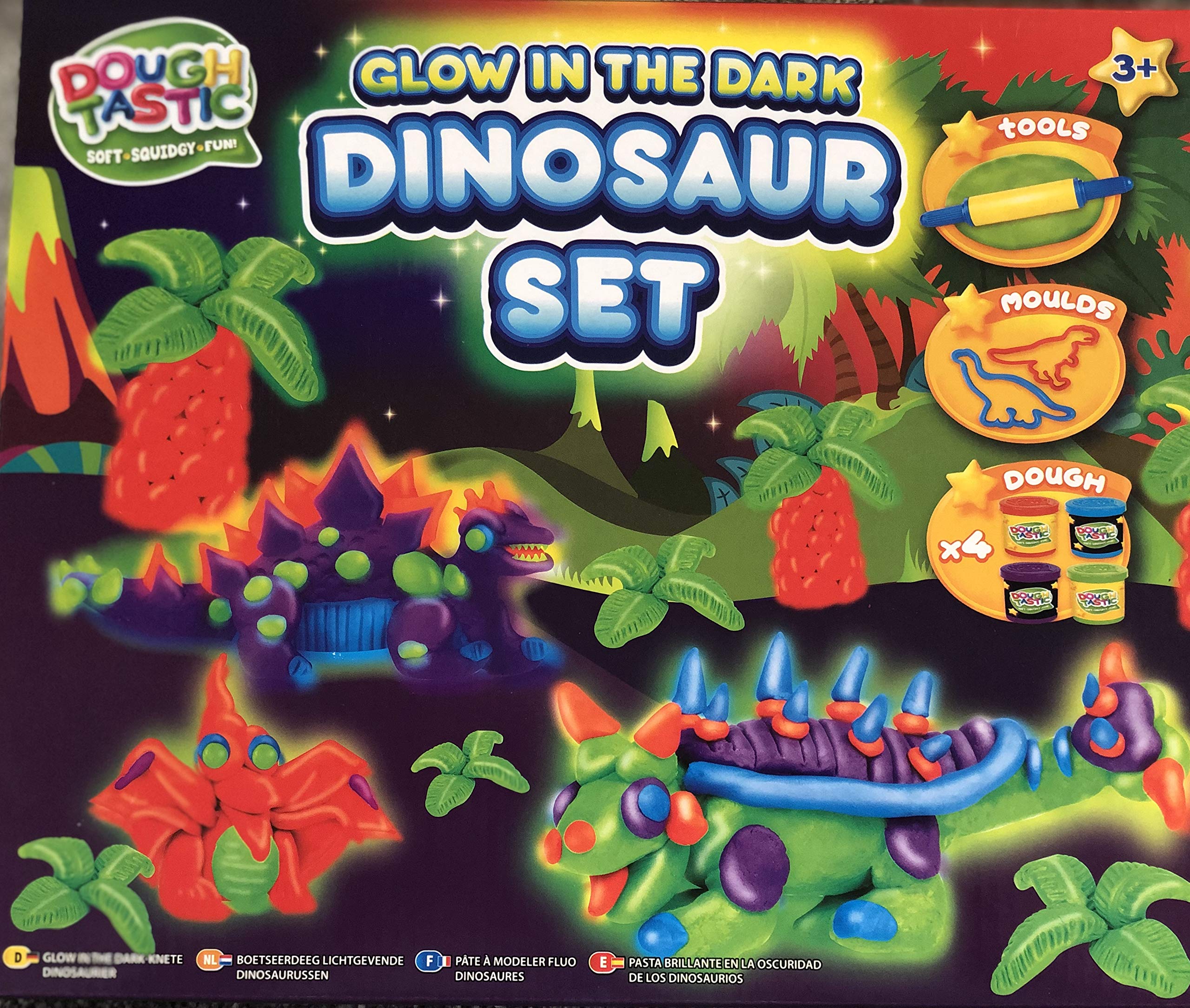 RMS R03-0191 Dinosaur Set Glow in The Dark, Multicolor, 30 x 25 x 6 centimetres