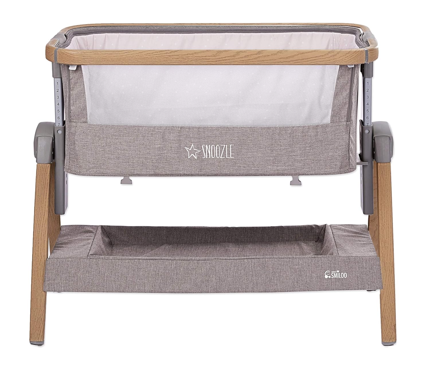 Gesslein Reise-Beistellbett Snoozle in Eiche-Optik