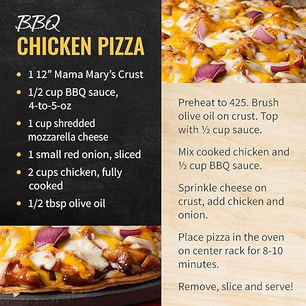 MAMA MARY’S 12″ ORIGINAL READY TO BAKE PIZZA CRUSTS, 2 COUNT