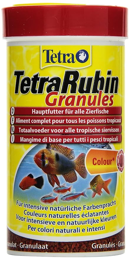TetraRubin Hauptfutter (für Zierfische, für intensive Farbenpracht mit natürlichen Farbverstärkern, plus Präbiotika für verbe