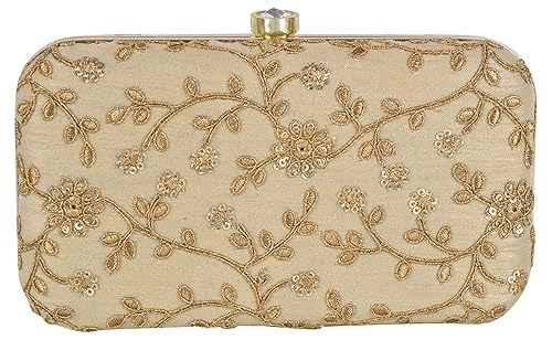 Divahh Womens Clutch New year & Christmas Gift(Gold, bx848)