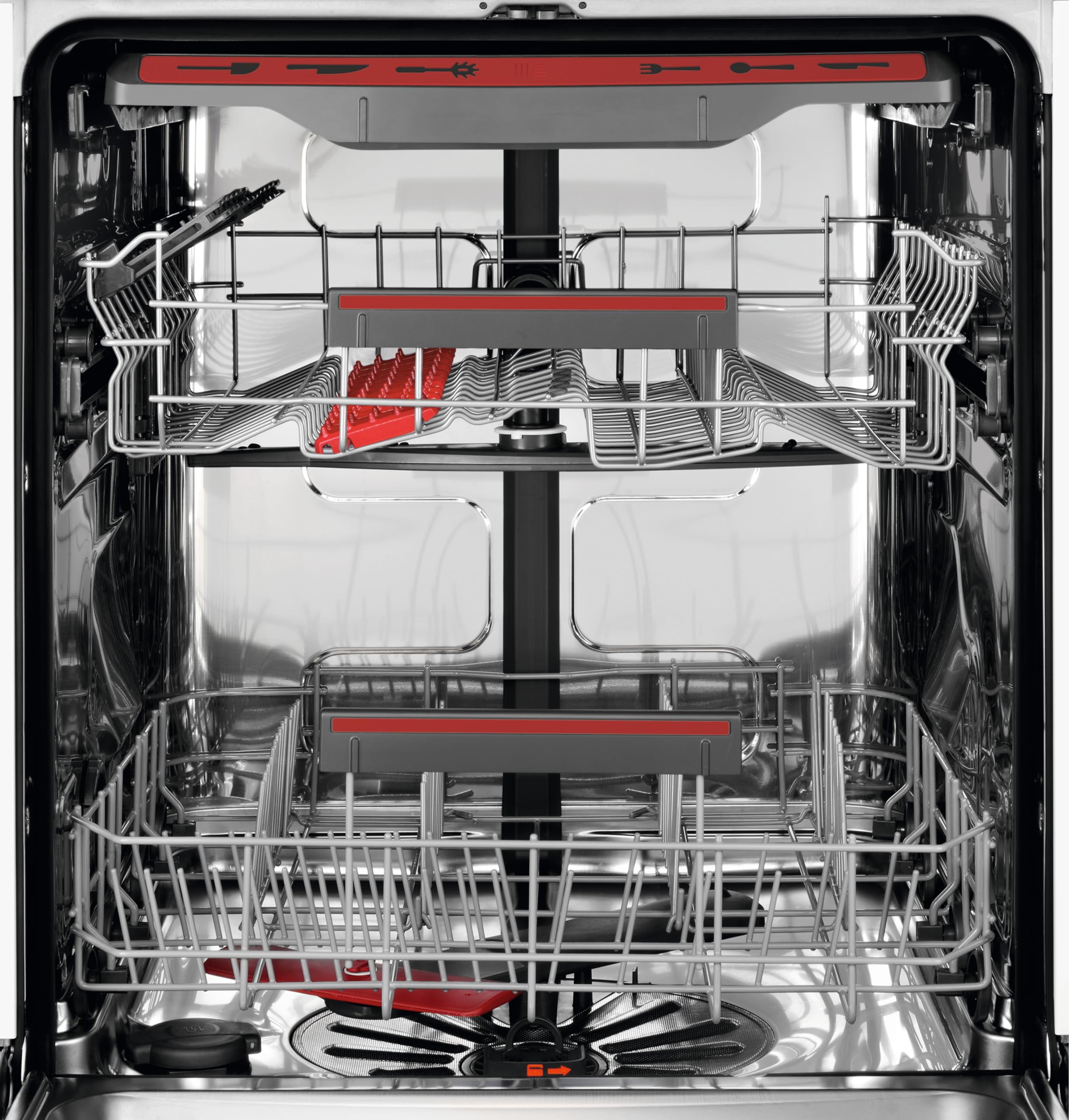 AEG Vollintegrierter Geschirrspüler 60 cm, Spülmaschine Serie 5000: AirDry Kein Nachtrocknen, Energieklasse C, Besteckschublade, personalisierte Zeit-Steuerung, 44 dB, Wasserstopp, 14 MG, FSK64907Z 2