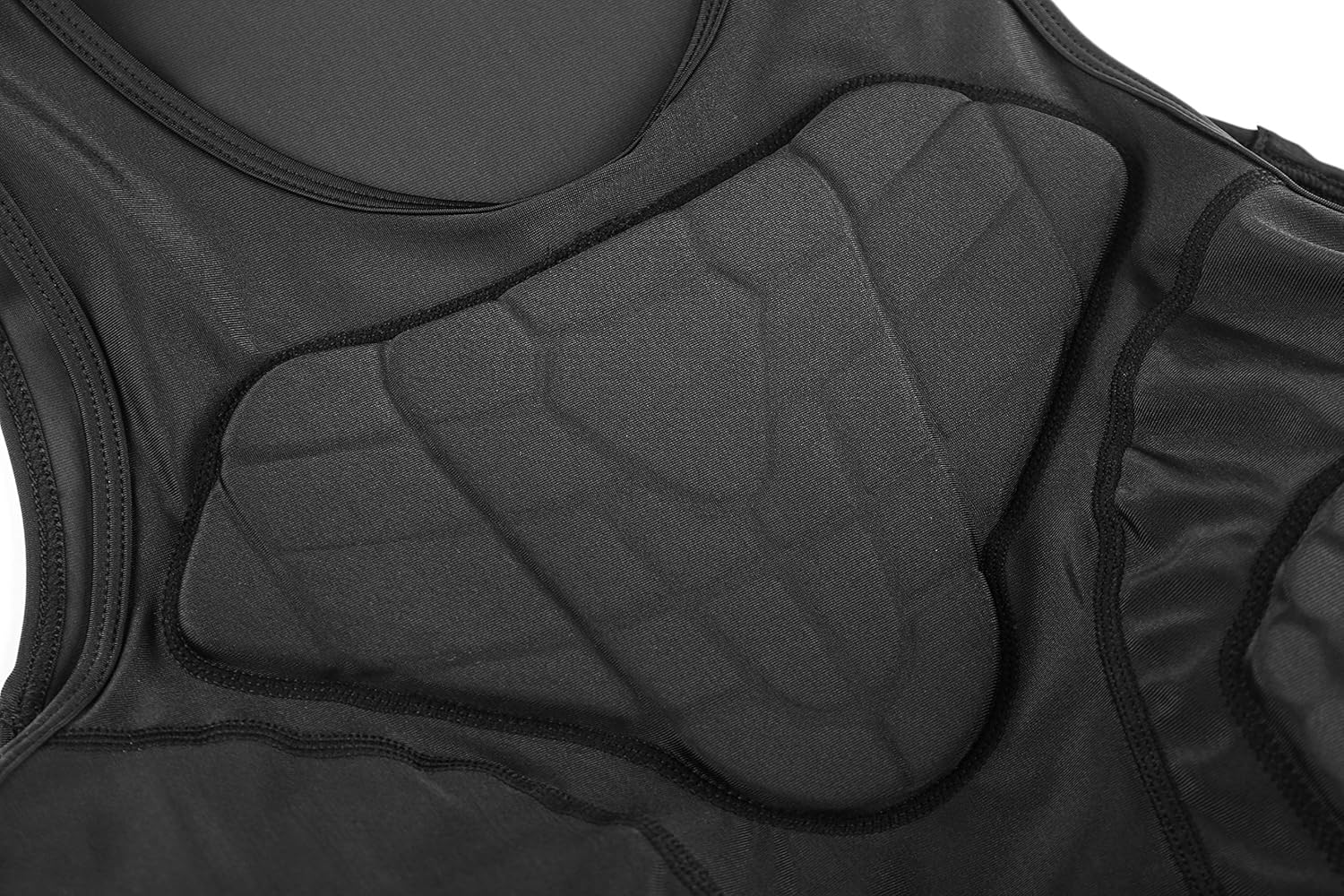DGXINJUN Men's Padded Compression Shirt Training Vest (4-Pad) Sleeveless T-Shirt Ribs, Back Protector Tank- Football Soccer Basketball Hockey Protective Gear : Sports & Outdoors