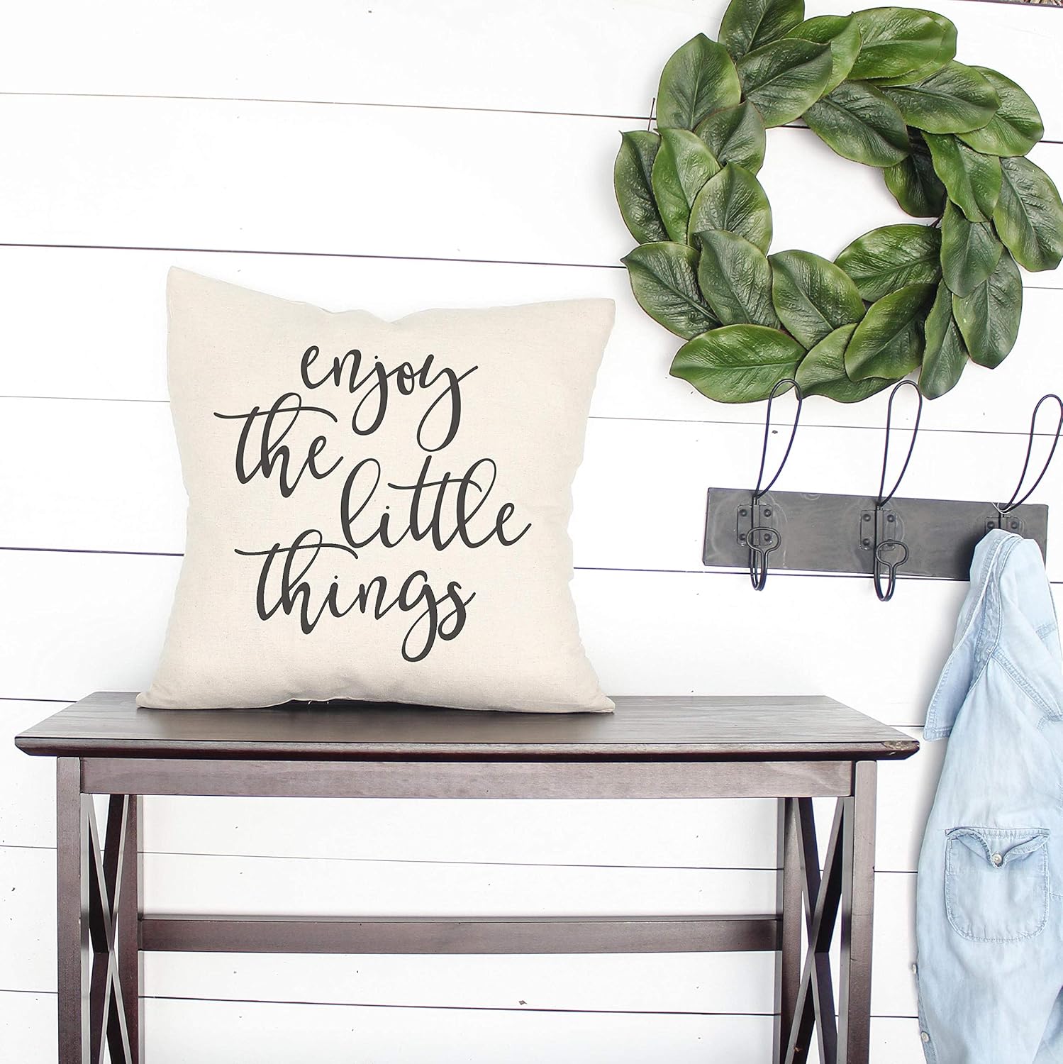 Amazon Com Georgia Barnard Enjoy The Little Things Pillow