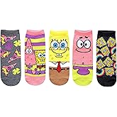Hyp Spongebob Squarepants and Patrick Juniors/Womens 5 Pack Ankle Socks