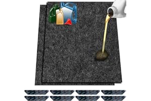 ToLanbbt 2 Pack Garage Floor Mat 60" x 36" - Oil Spill Mat for Under Car Driveway Oil Drip Pad with 8P Tapes, Waterproof Backing, Leak Absorbent, Reusable, Washable, Protect Garage Floor (Dark Gray)