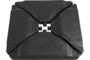Yaheetech 4PCS Umbrella Base Heavy-Duty Square Cantilever Offset Patio Umbrella Stand Banana Parasol Umbrella Base Weight Water Sand Filling PE Plastic Base Stand, Black