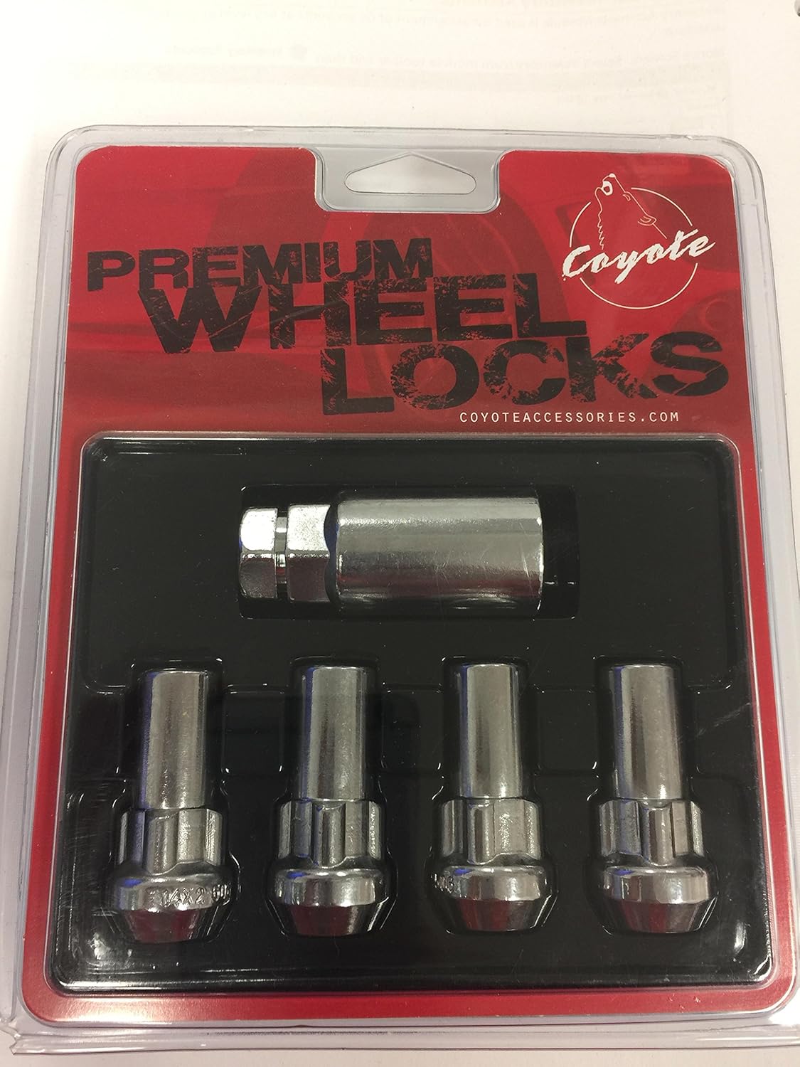 Coyote 14x2.0 Closed Chrome Acorn XL Wheel Locks Automotive