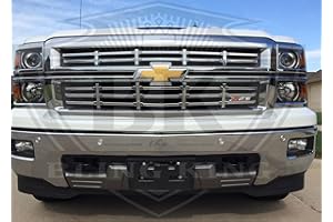 BLING KING 2014-2015 Chevy Silverado Z71 Chrome Grille Insert Horizontal Overlay Trim