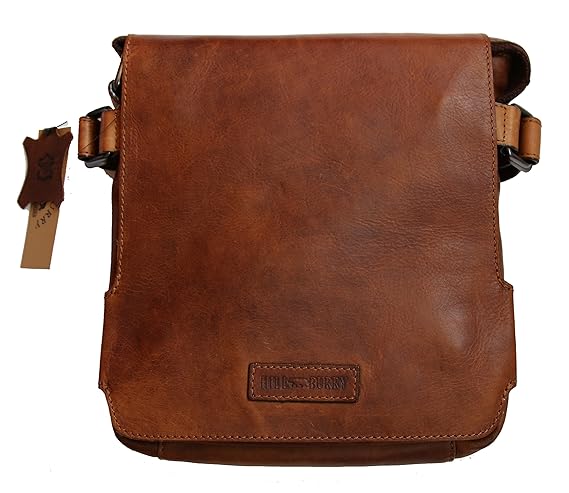 Hill Burry Vintage Leder Schultertasche HB10036