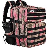 LHI Tactical Military Backpack for Men and Women 25L/35L Army Assault Pack Bag Small Rucksack with Bottle Holder