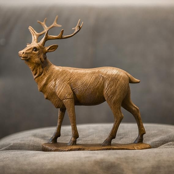 HomeZone® Beautiful Wooden Effect Animal Wildlife Sculptures Woodland