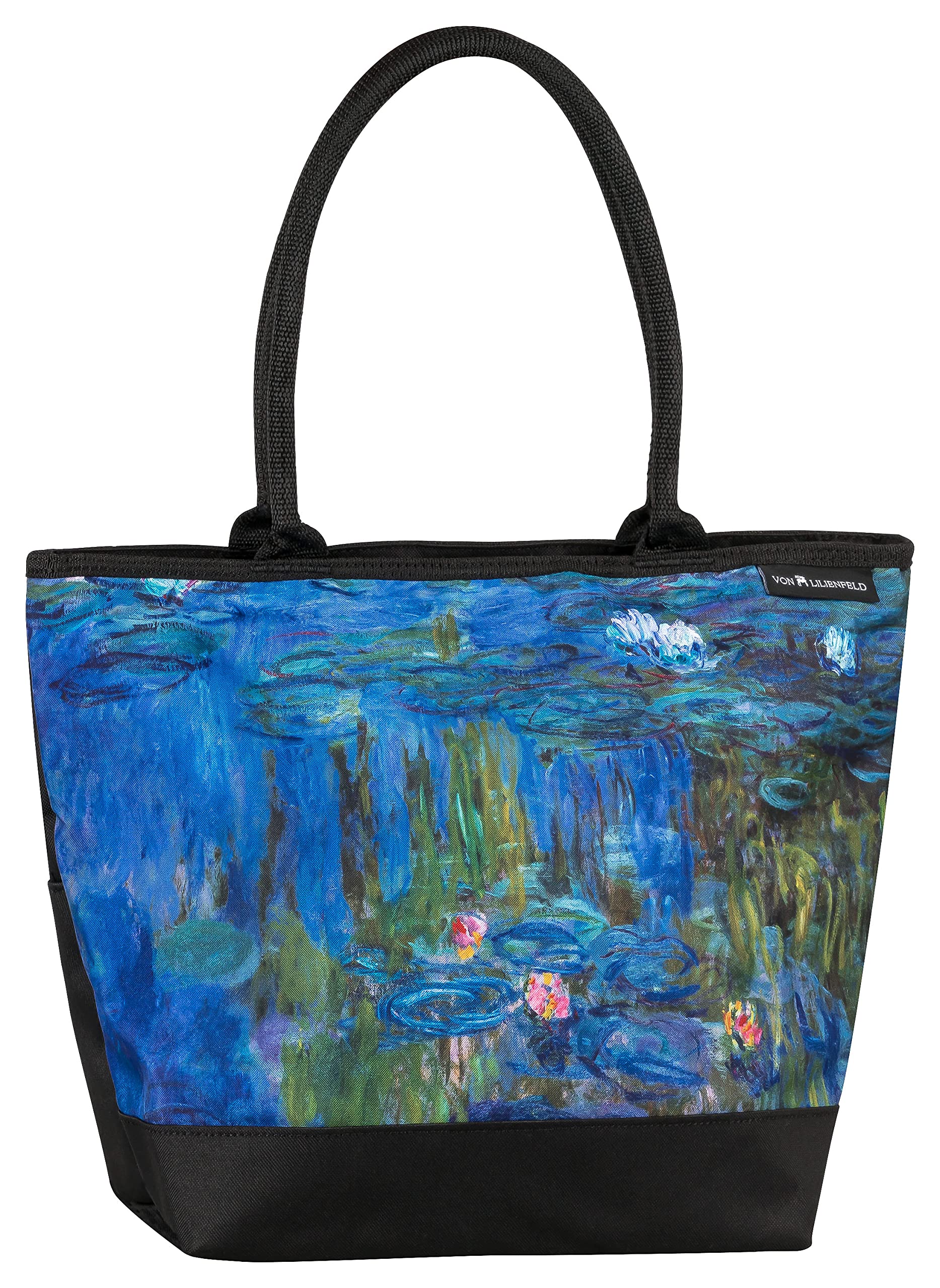 VON LILIENFELD Handbag Claude Monet Waterlilies Art Design Shopper Dimensions L 42 x H 30 x D 15 cm Beach Bag Handbag Office, multicoloured, Contemporary