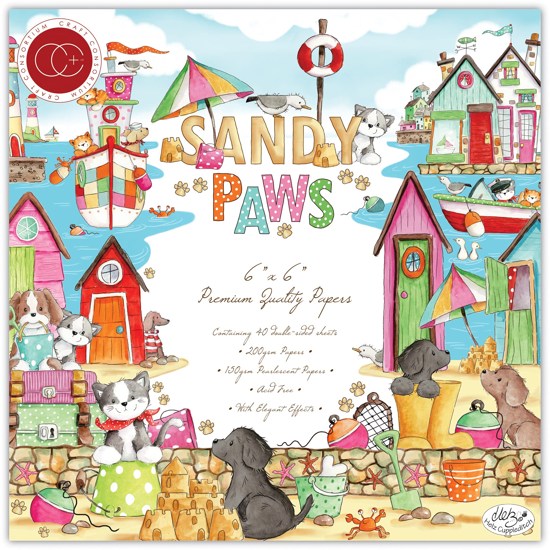 Craft Consortium Paper Pad 6" x 6" Sandy Paws