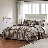 Greenland Home Durango 100% Cotton Reversible Quilt Set, 2-Piece Twin/XL, Earth