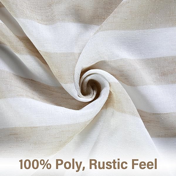 WEST LAKE PINCH PLEATED SHEER CURTAINS 84 INCHES LONG,TAN WHITE COLOR BLOCK DRAPES,FARMHOUSE WINDOW TREATMENT FOR BEDROOM LIVING ROOM,BACK TABS,TAN WHITE,58″ WX84 L(PACK OF 2)