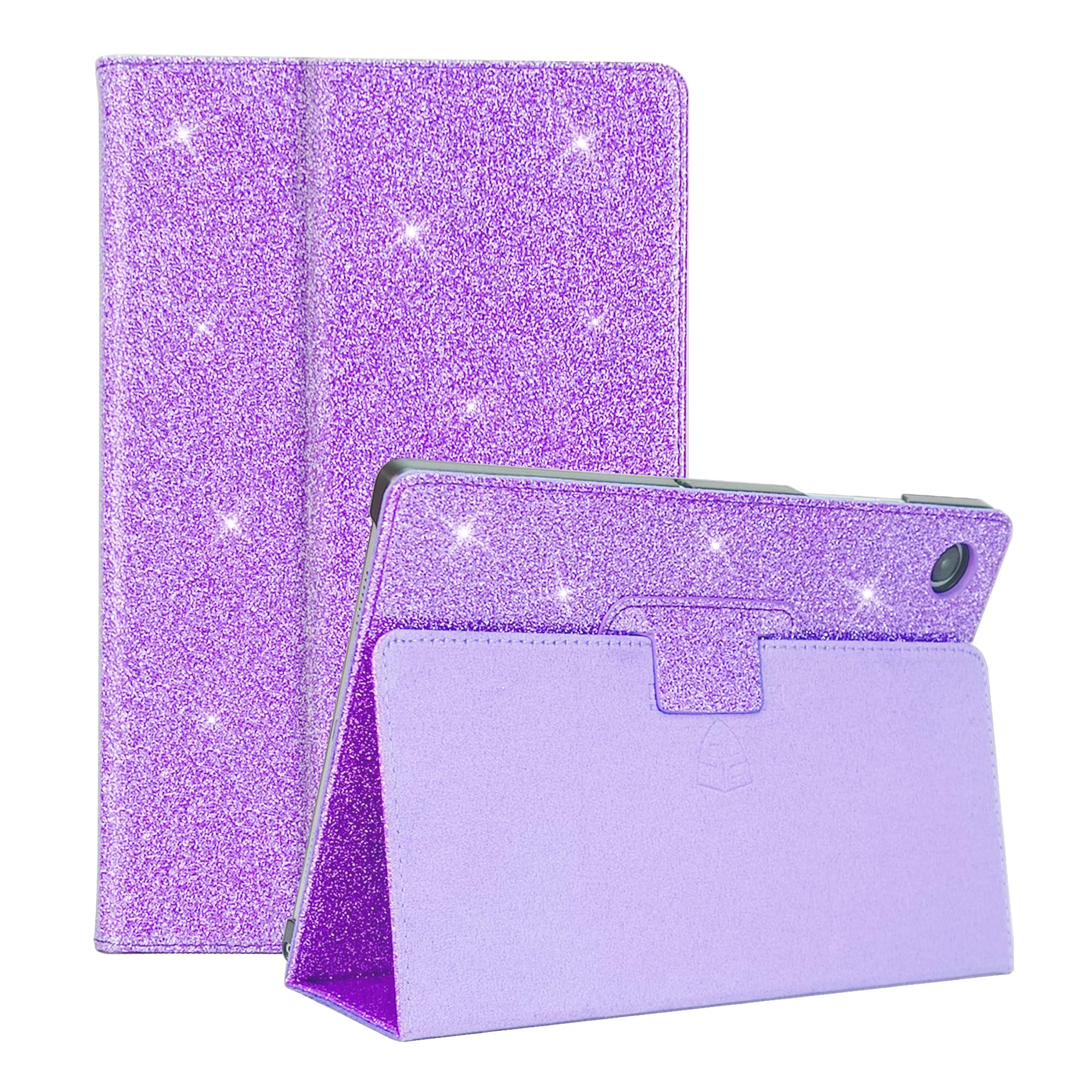 Photo 1 of CASZONE Glitter Case for Samsung Galaxy Tab A9 Plus 11 inch 2023,Slim Sparkly Bling Leather Bifold Stand Tablet Case with PC Back Shell,Smart Flip Cover with Auto Sleep/Wake,Purple
