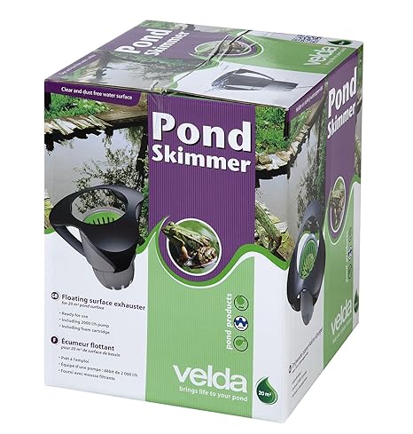 Velda 126450 Oberflächenfilter mit Pumpe für Teichoberfläche bis 20m2, Pond Skimmer