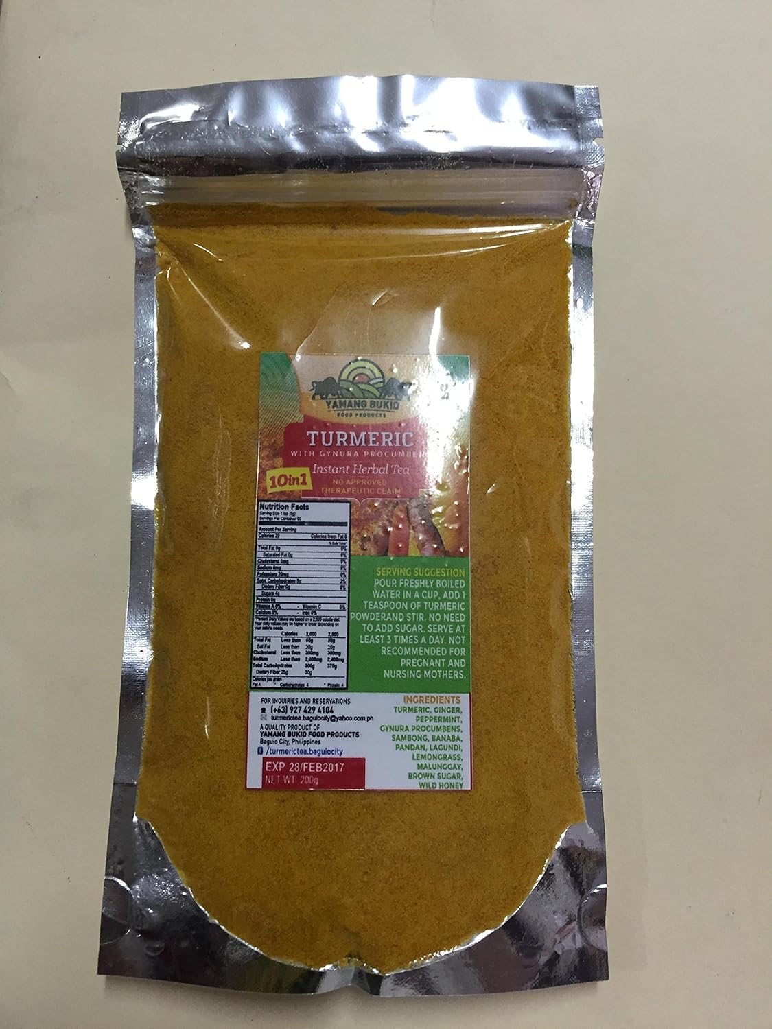 Yamang Bukid 10 in 1 Turmeric Tea 200g by 10 in 1 Turmeric Tea Amazon.de Drogerie & Körperpflege