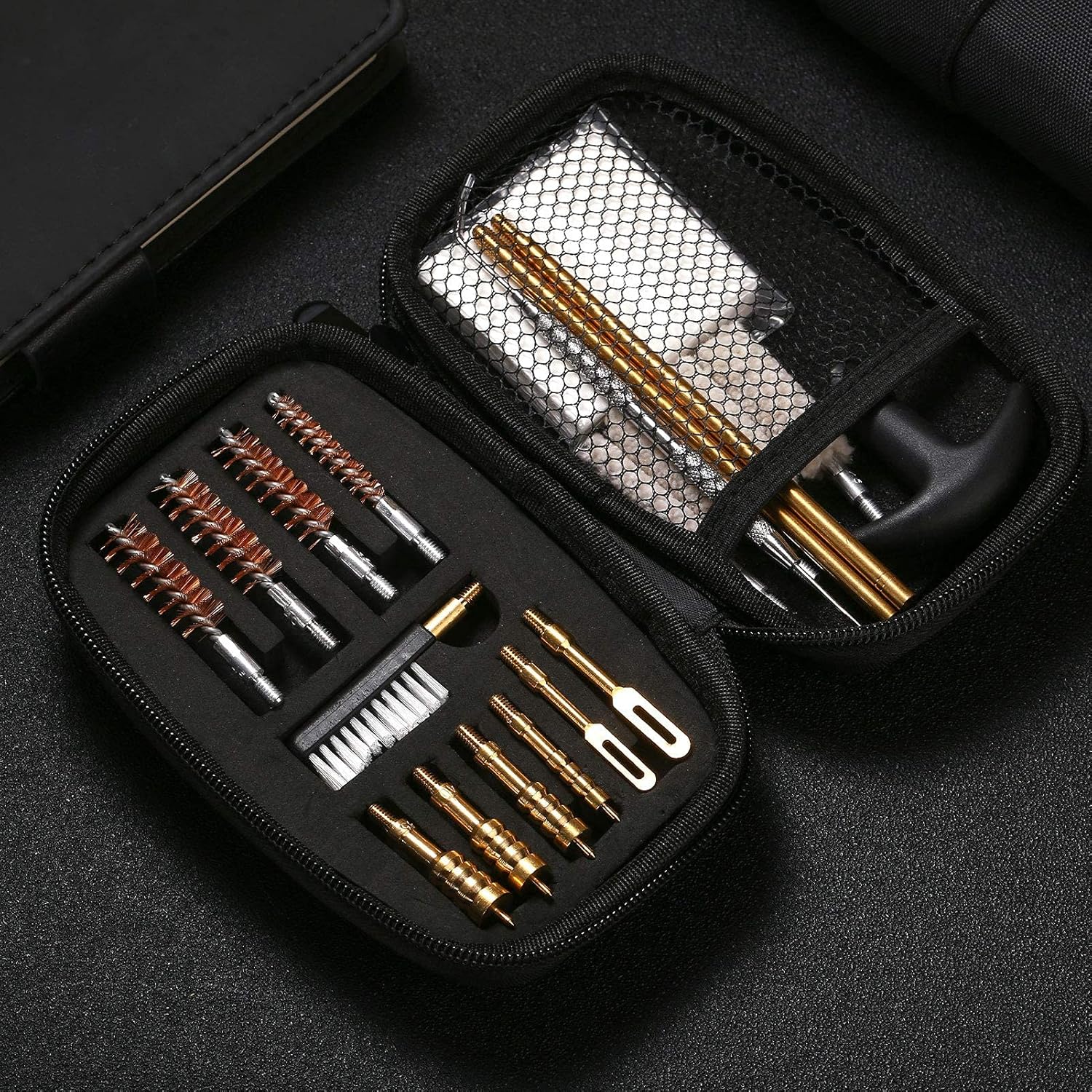 WEREWOLVES Universal Handgun Cleaning Kit for .22 .357/.38/9mm .40 .45 Caliber Pistol with Cotton mop, Bronze Bore Brush, Brass Jag, Brass Slotted Tips, Nylon Brushes : Sports & Outdoors