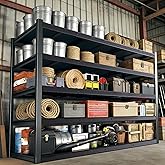 ZEUKMXOO 84" H Garage Shelving,Storage Shelves 3050LBS Heavy Duty Storage Shelves,Adjustable Metal Shelving,for Garage,Warehouse,Basement,Pantry 84" H x 55" W x 24" D