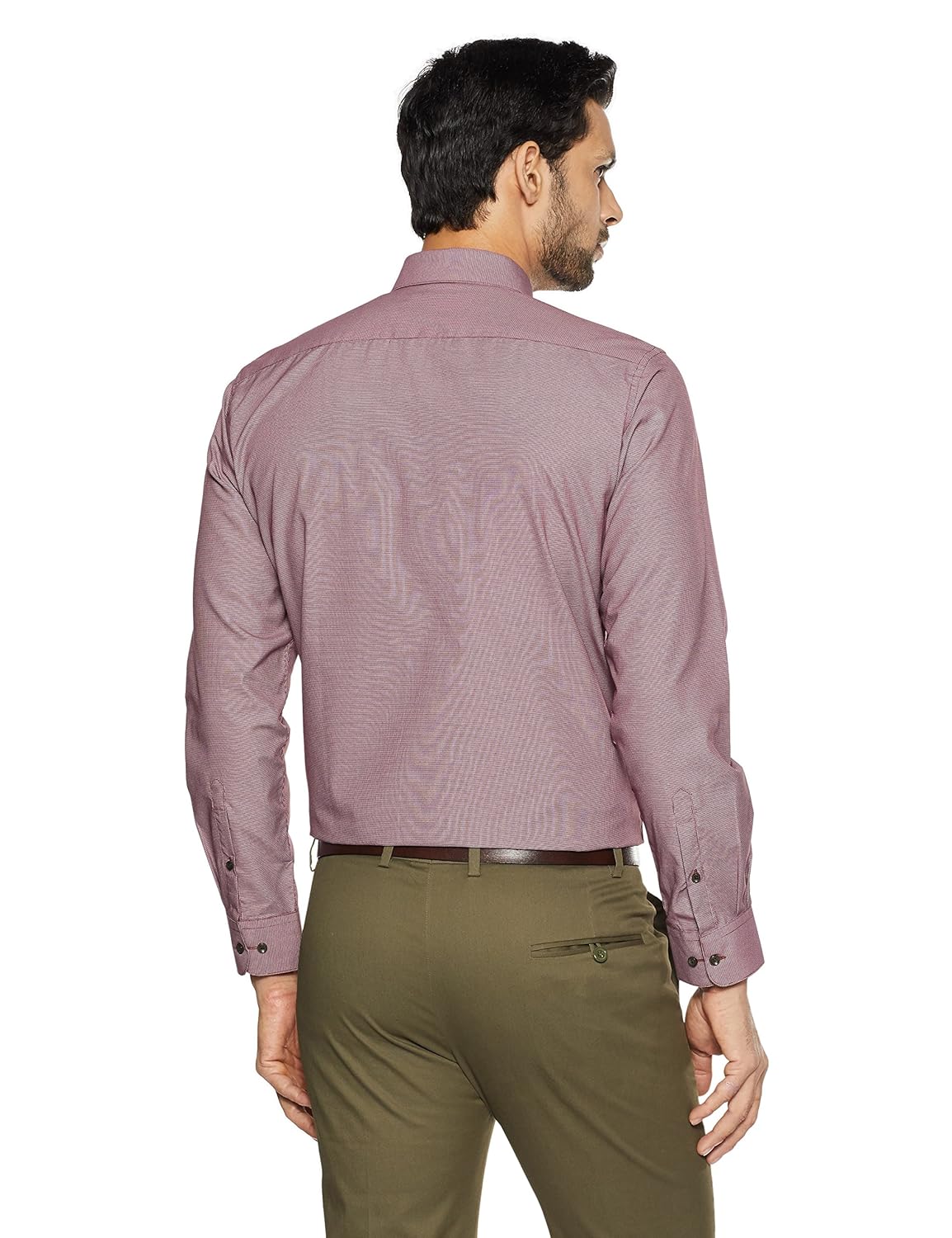 peter england men's plain regular fit formal shirt