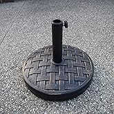 Oakland Living Antique Bronze 40 lb Round Plastic and Concrete Patio Umbrella Stand Base