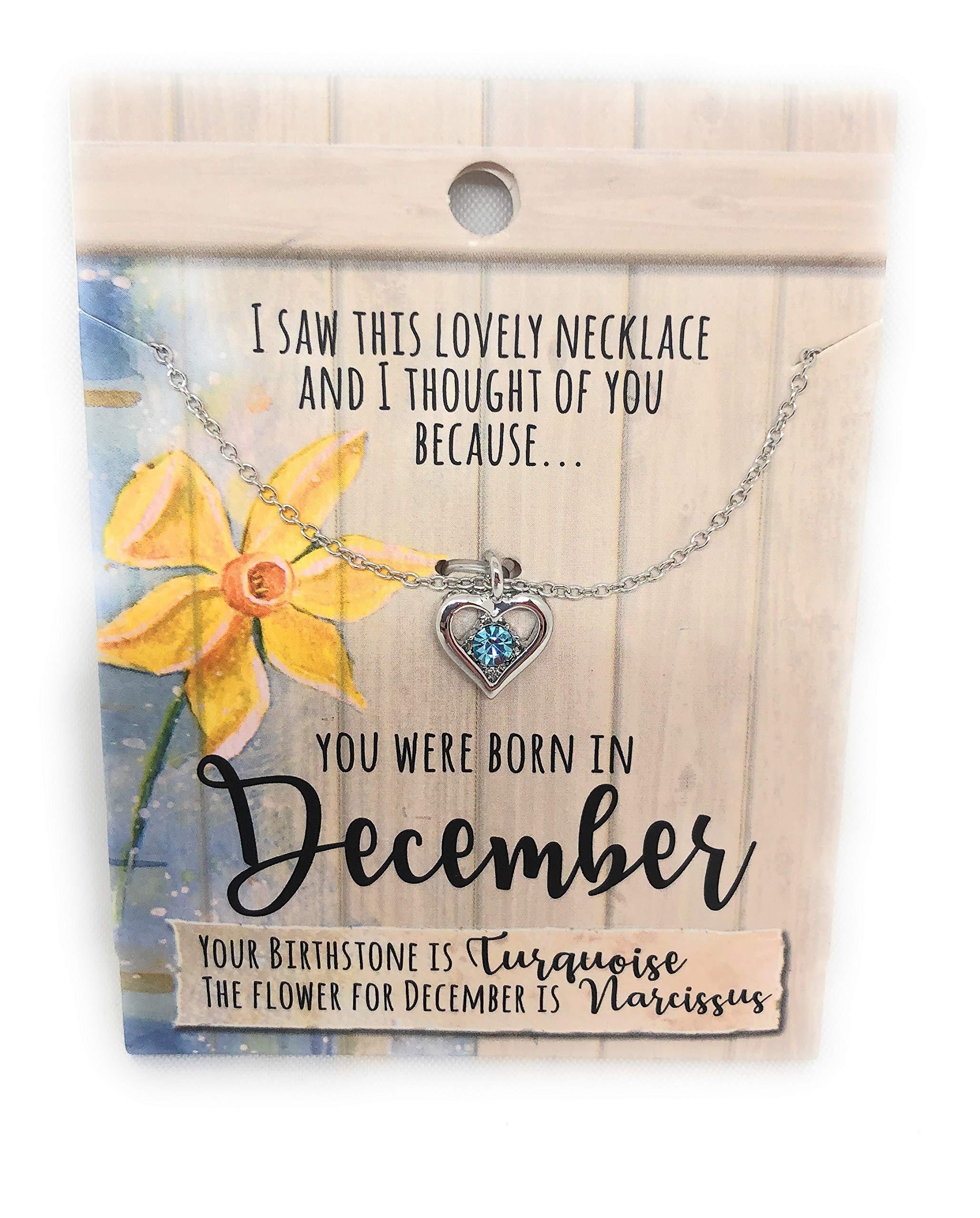 I saw this necklace and thought of you - Birthstone Necklace - December