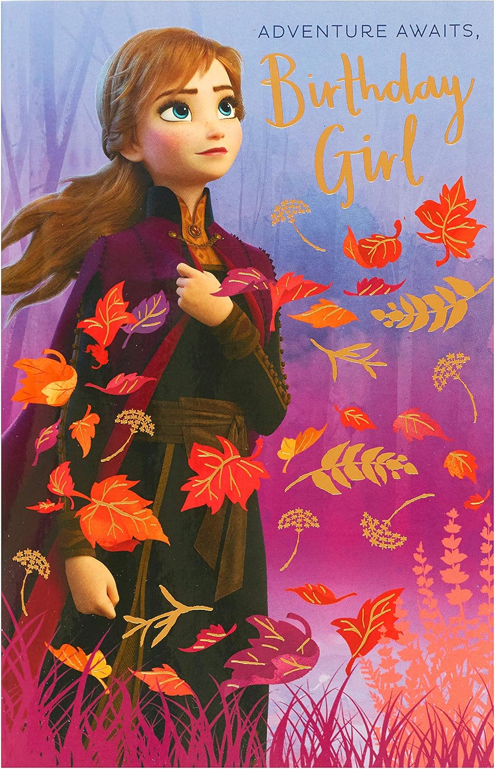 Pop Up Birthday Card, Frozen 2 Birthday Card for Girls Disney Princess Anna Birthday Card, 3D Girl's Birthday Card