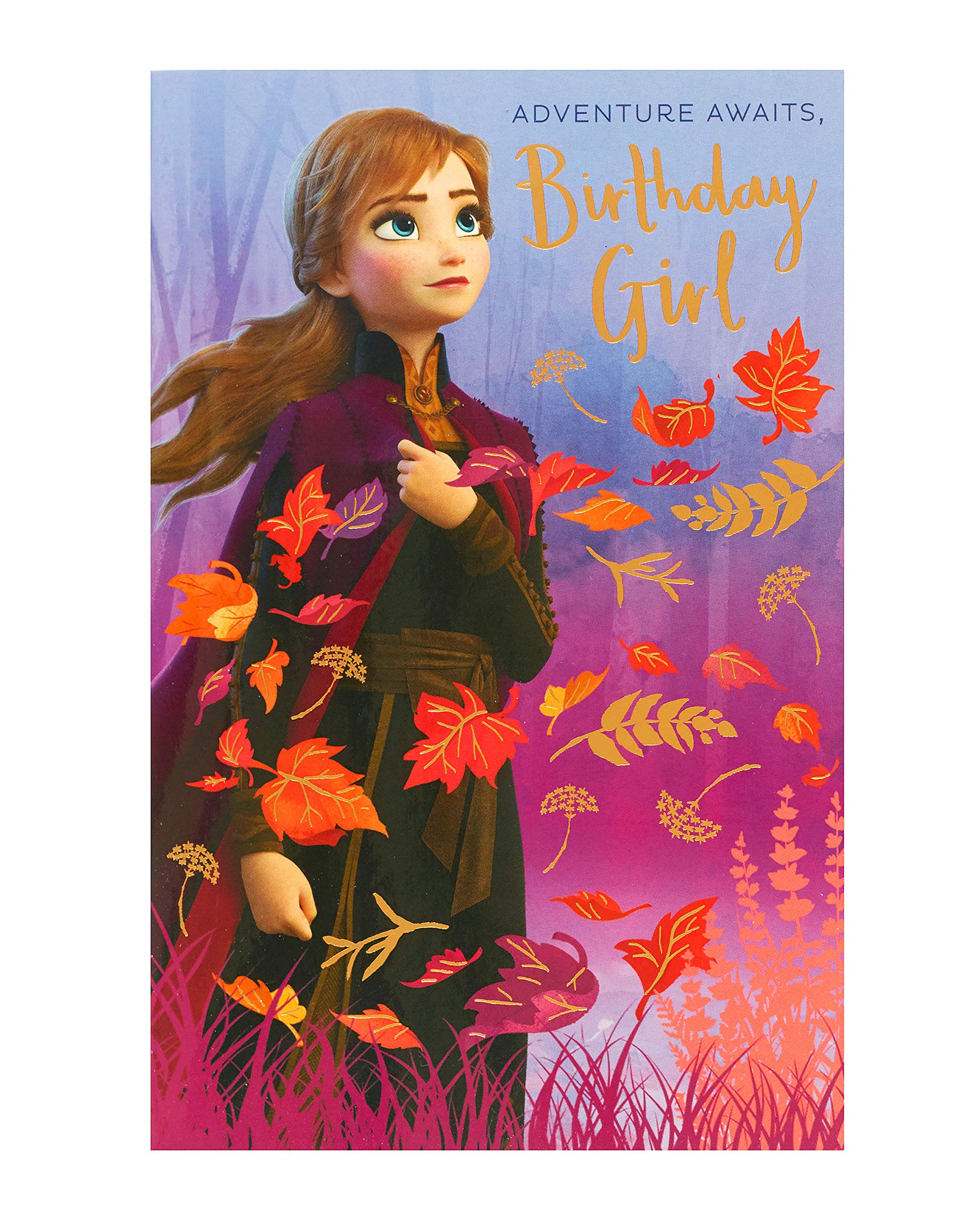Pop Up Birthday Card, Frozen 2 Birthday Card for Girls, Disney Princess Anna Birthday Card, 3D Girl's Birthday Card