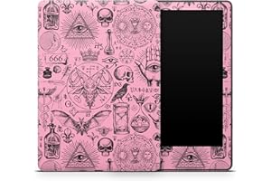ZOOMHITSKINS Kindle Skin Compatible with Kindle Colorsoft (2024), Black Pink Alchemy, Easy Bubble-Free 3M Vinyl Skin Decal Ac