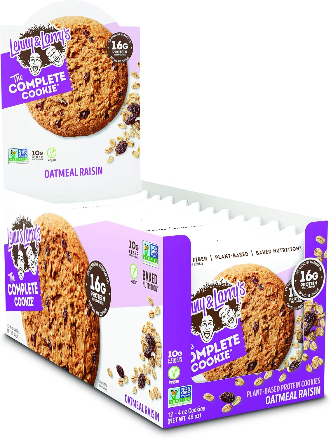 Lenny And Larry's All-Natural Complete Cookie Oatmeal Raisin, 113 g, Pack of 12, 113 g (Pack of 12) - Image 3