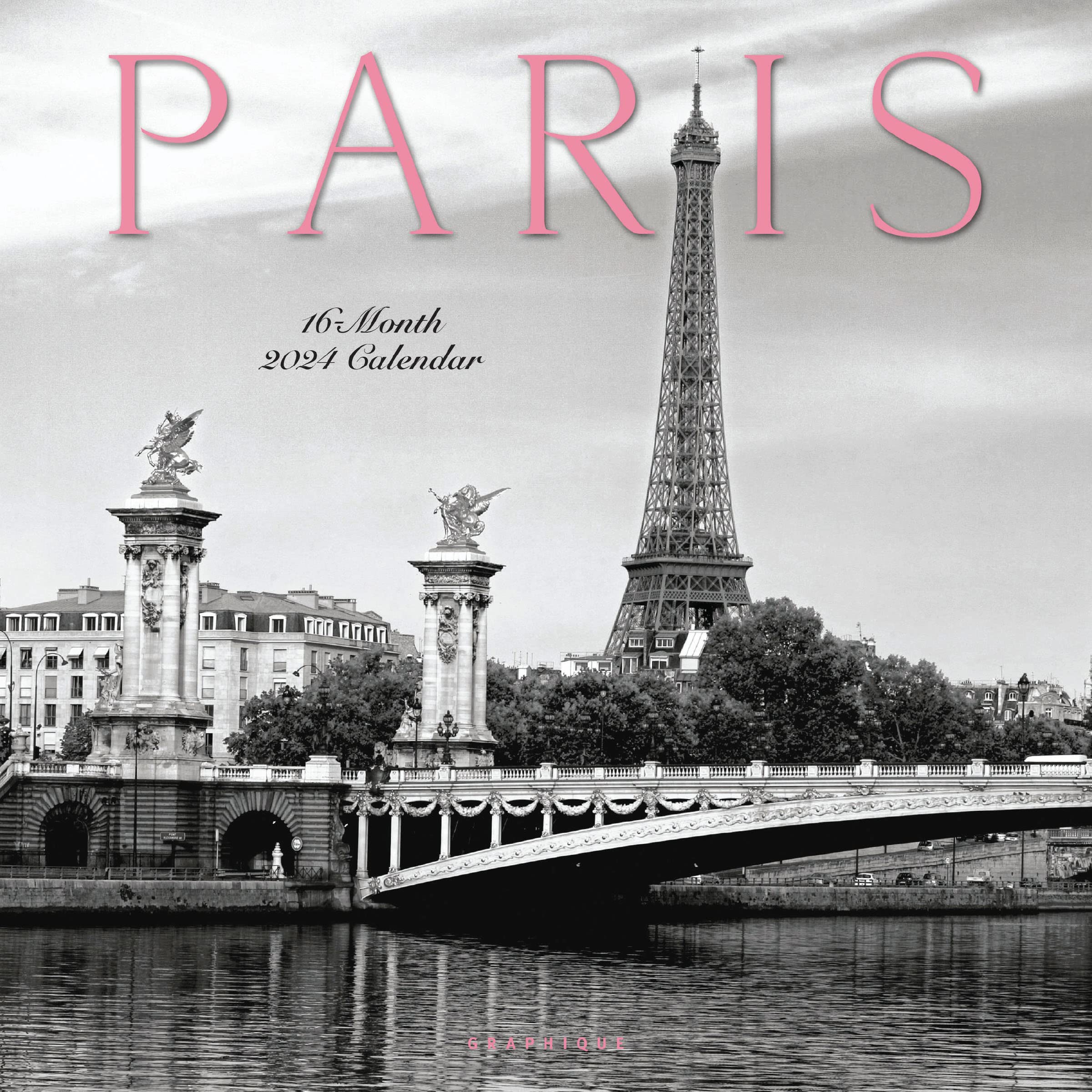 Photo 1 of **5 PACK**Graphique 2024 Paris Wall Calendar | 12” x 12” | Thick Paper | Home & Office Organizer | Large Monthly Grid | 3 Languages & Marked Holidays | 4 Month Preview Page for 2025  5 pack