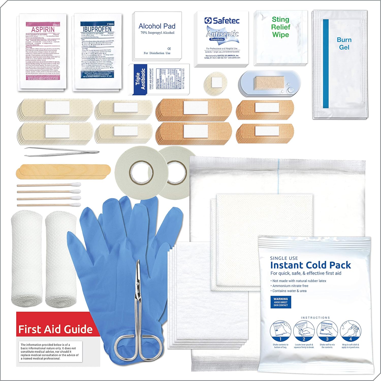 Care Science First Aid Kit All Purpose, 200 Pieces | Professional Use for Travel, Work, School, Home, Car, Survival, Camping, Hiking, and More: Health & Personal Care